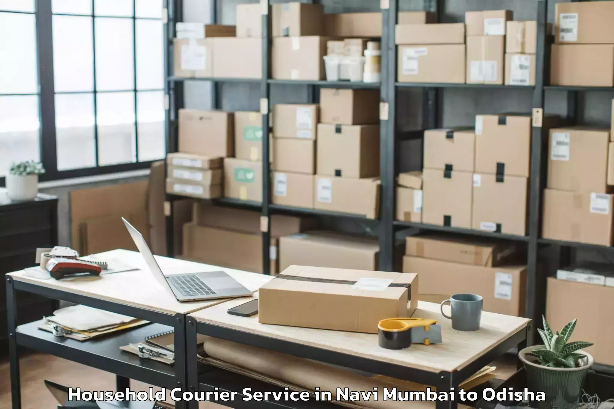 Easy Navi Mumbai to Banposh Household Courier Booking